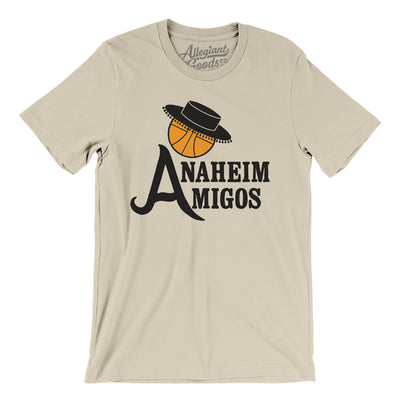 Anaheim Amigos Basketball Men/Unisex T-Shirt-Soft Cream-Allegiant Goods Co. Vintage Sports Apparel