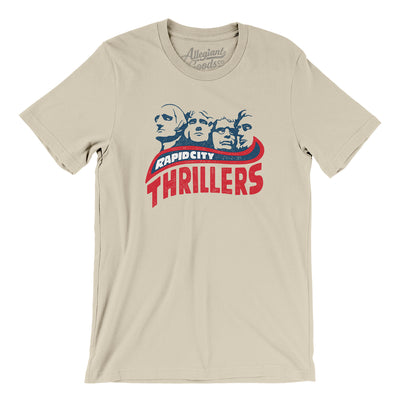 Rapid City Thrillers Basketball Men/Unisex T-Shirt-Soft Cream-Allegiant Goods Co. Vintage Sports Apparel