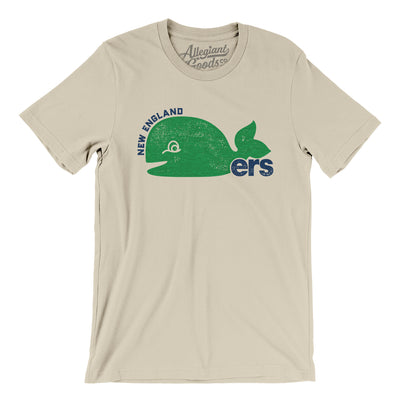 New England Whalers Hockey Men/Unisex T-Shirt-Soft Cream-Allegiant Goods Co. Vintage Sports Apparel