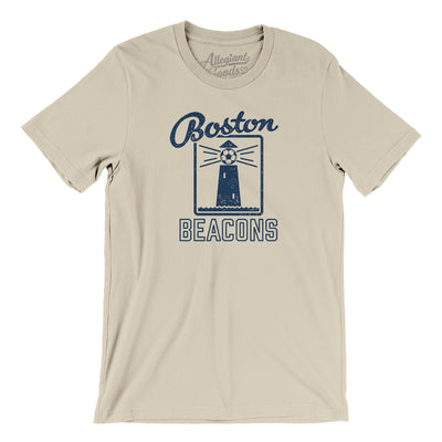 Boston Beacons Soccer Men/Unisex T-Shirt-Soft Cream-Allegiant Goods Co. Vintage Sports Apparel