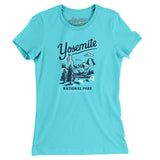 Yosemite National Park Women's T-Shirt-Baby Blue-Allegiant Goods Co. Vintage Sports Apparel
