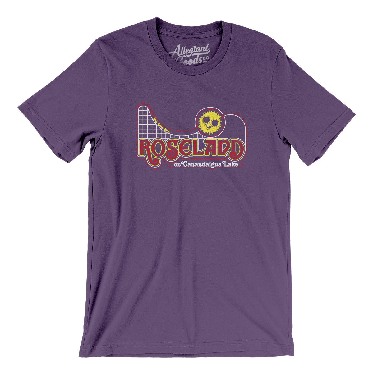 Roseland Park Amusement Park Men/Unisex T-Shirt-Purple-Allegiant Goods Co. Vintage Sports Apparel