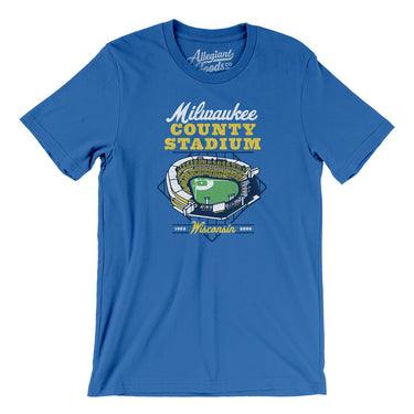 Milwaukee County Stadium Men/Unisex T-Shirt-Allegiant Goods Co. Vintage Sports Apparel