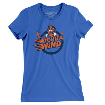 Wichita Wind Hockey Women's T-Shirt-True Royal-Allegiant Goods Co. Vintage Sports Apparel