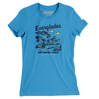 Everglades National Park Women's T-Shirt-Heather Aqua-Allegiant Goods Co. Vintage Sports Apparel