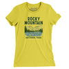 Rocky Mountains National Park Women's T-Shirt-Gold-Allegiant Goods Co. Vintage Sports Apparel