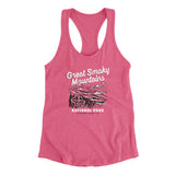 Great Smoky Mountains National Park Women's Racerback Tank-Hot Pink-Allegiant Goods Co. Vintage Sports Apparel