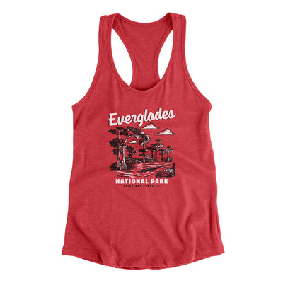 Everglades National Park Women's Racerback Tank-Red-Allegiant Goods Co. Vintage Sports Apparel