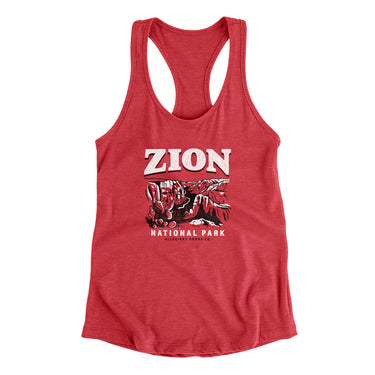 Zion National Park Women's Racerback Tank-Allegiant Goods Co. Vintage Sports Apparel