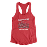 Canyonlands National Park Women's Racerback Tank-Red-Allegiant Goods Co. Vintage Sports Apparel
