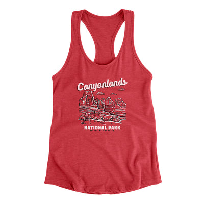 Canyonlands National Park Women's Racerback Tank-Red-Allegiant Goods Co. Vintage Sports Apparel