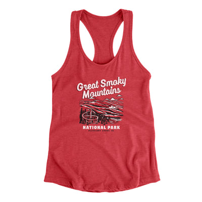 Great Smoky Mountains National Park Women's Racerback Tank-Red-Allegiant Goods Co. Vintage Sports Apparel