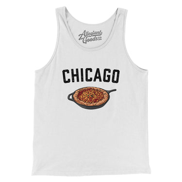 Chicago Style Deep Dish Pizza Men/Unisex Tank Top-Allegiant Goods Co. Vintage Sports Apparel