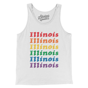 Illinois Pride Men/Unisex Tank Top-Allegiant Goods Co. Vintage Sports Apparel