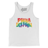 Philadelphia Pennsylvania Pride Men/Unisex Tank Top-White-Allegiant Goods Co. Vintage Sports Apparel