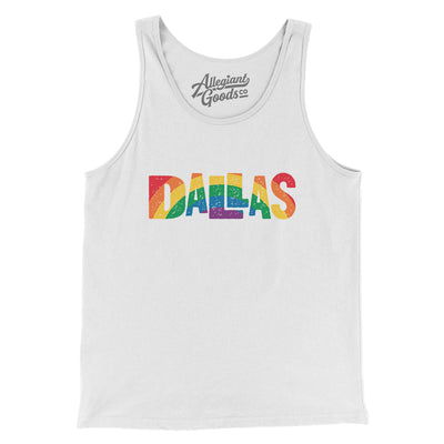 Dallas Texas Pride Men/Unisex Tank Top-White-Allegiant Goods Co. Vintage Sports Apparel