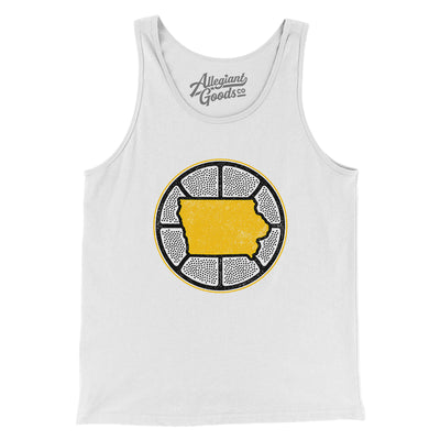 Iowa Basketball Men/Unisex Tank Top-White-Allegiant Goods Co. Vintage Sports Apparel