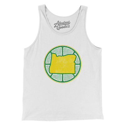 Oregon Basketball Men/Unisex Tank Top-White-Allegiant Goods Co. Vintage Sports Apparel