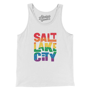 Salt Lake City Utah Pride Men/Unisex Tank Top-Allegiant Goods Co. Vintage Sports Apparel