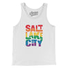 Salt Lake City Utah Pride Men/Unisex Tank Top-White-Allegiant Goods Co. Vintage Sports Apparel