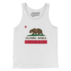 California State Flag Men/Unisex Tank Top-White-Allegiant Goods Co. Vintage Sports Apparel