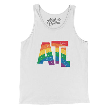 Atlanta Georgia Pride Men/Unisex Tank Top-White-Allegiant Goods Co. Vintage Sports Apparel