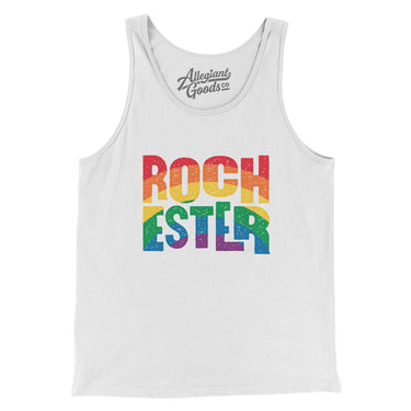 Rochester New York Pride Men/Unisex Tank Top-Allegiant Goods Co. Vintage Sports Apparel