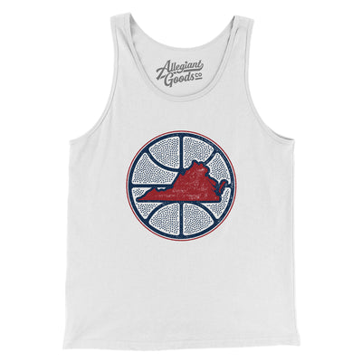 Virginia Basketball Men/Unisex Tank Top-White-Allegiant Goods Co. Vintage Sports Apparel