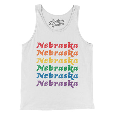 Nebraska Pride Men/Unisex Tank Top-Allegiant Goods Co. Vintage Sports Apparel