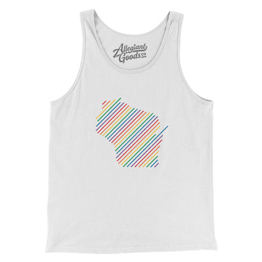 Wisconsin Pride State Men/Unisex Tank Top-Allegiant Goods Co. Vintage Sports Apparel