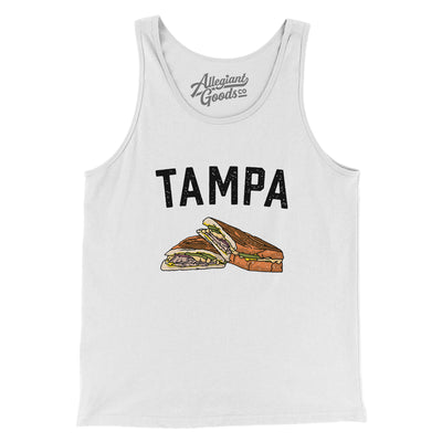 Tampa Cuban Sandwich Men/Unisex Tank Top-White-Allegiant Goods Co. Vintage Sports Apparel