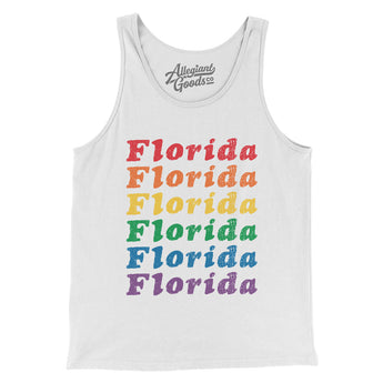 Florida Pride Men/Unisex Tank Top-White-Allegiant Goods Co. Vintage Sports Apparel
