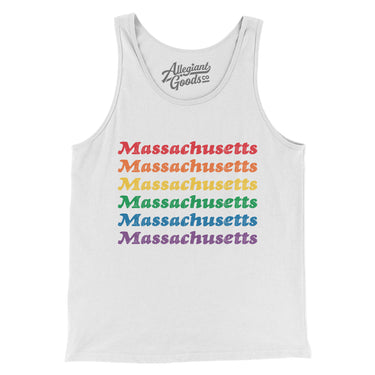 Massachusetts Pride Men/Unisex Tank Top-Allegiant Goods Co. Vintage Sports Apparel