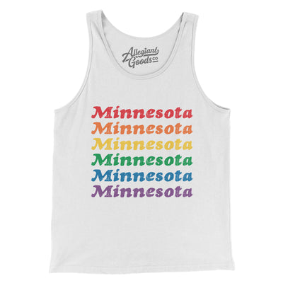 Minnesota Pride Men/Unisex Tank Top-White-Allegiant Goods Co. Vintage Sports Apparel