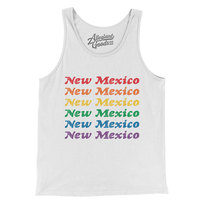 New Mexico Pride Men/Unisex Tank Top-White-Allegiant Goods Co. Vintage Sports Apparel