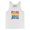 San Jose California Pride Men/Unisex Tank Top-White-Allegiant Goods Co. Vintage Sports Apparel