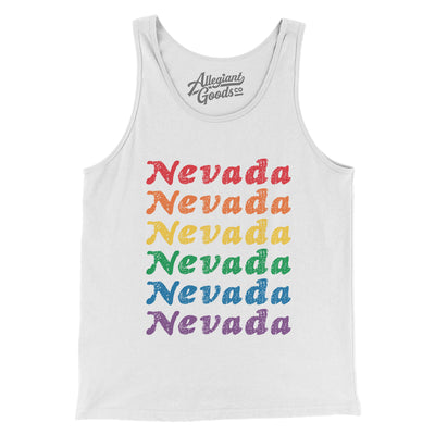 Nevada Pride Men/Unisex Tank Top-White-Allegiant Goods Co. Vintage Sports Apparel