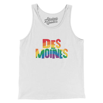Des Moines Iowa Pride Men/Unisex Tank Top-Allegiant Goods Co. Vintage Sports Apparel