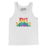 Des Moines Iowa Pride Men/Unisex Tank Top-Allegiant Goods Co. Vintage Sports Apparel