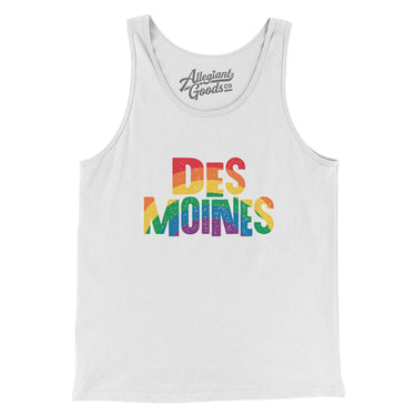 Des Moines Iowa Pride Men/Unisex Tank Top-Allegiant Goods Co. Vintage Sports Apparel