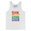 San Francisco California Pride Men/Unisex Tank Top-White-Allegiant Goods Co. Vintage Sports Apparel