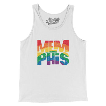 Memphis Tennessee Pride Men/Unisex Tank Top-White-Allegiant Goods Co. Vintage Sports Apparel