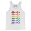 Alaska Pride Men/Unisex Tank Top-White-Allegiant Goods Co. Vintage Sports Apparel