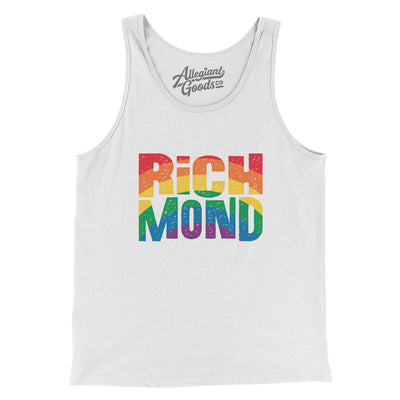 Richmond Virginia Pride Men/Unisex Tank Top-White-Allegiant Goods Co. Vintage Sports Apparel