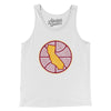 California Basketball Men/Unisex Tank Top-White-Allegiant Goods Co. Vintage Sports Apparel