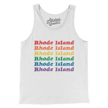 Rhode Island Pride Men/Unisex Tank Top-Allegiant Goods Co. Vintage Sports Apparel