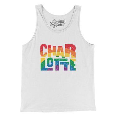 Charlotte North Carolina Pride Men/Unisex Tank Top-Allegiant Goods Co. Vintage Sports Apparel