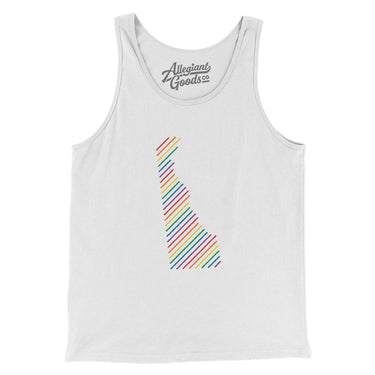 Delaware Pride State Men/Unisex Tank Top-Allegiant Goods Co. Vintage Sports Apparel