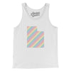 Utah Pride State Men/Unisex Tank Top-White-Allegiant Goods Co. Vintage Sports Apparel