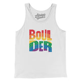 Boulder Colorado Pride Men/Unisex Tank Top-Allegiant Goods Co. Vintage Sports Apparel